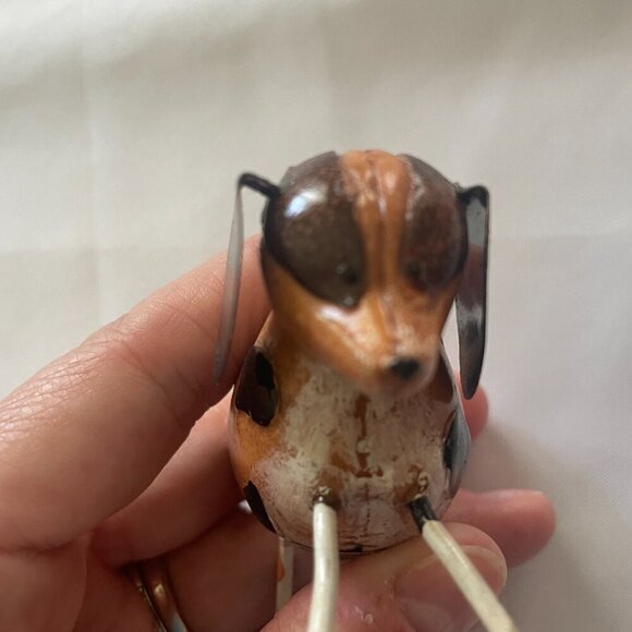 Super Cute! Puppy Dog Metal Mini Figure Brown Collectible 2.5" x 2" - Picture 3 of 6